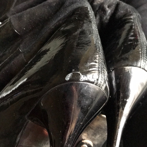 ALDO Black pointed toe OTK boots - Picture 3 of 8